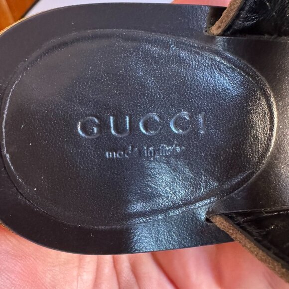 Gucci Brown Suede Double Band Querelle Sandal (Size 36.5) - Picture 9 of 14